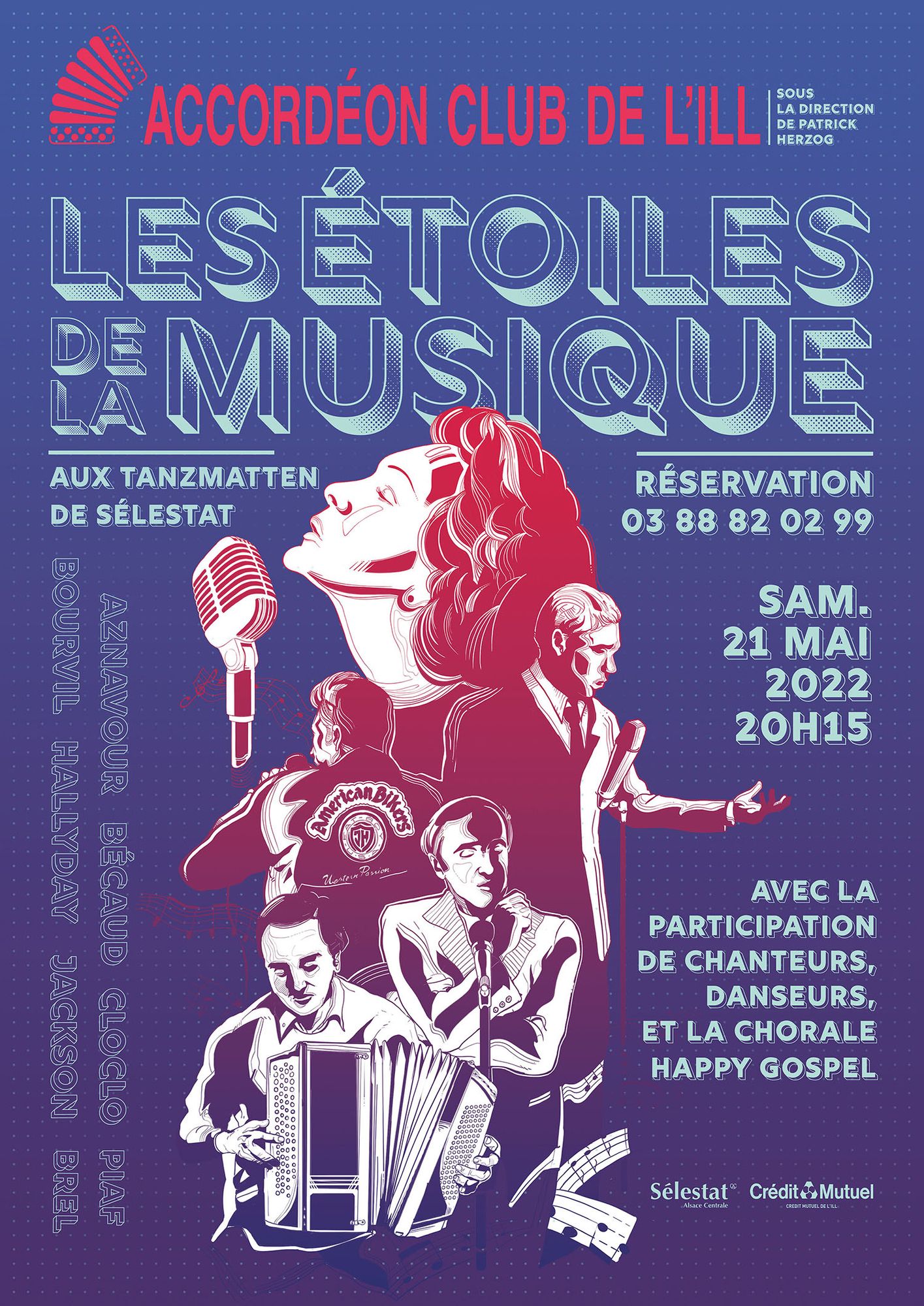 annonce d'un concert aux tanzmatten de Sélestat