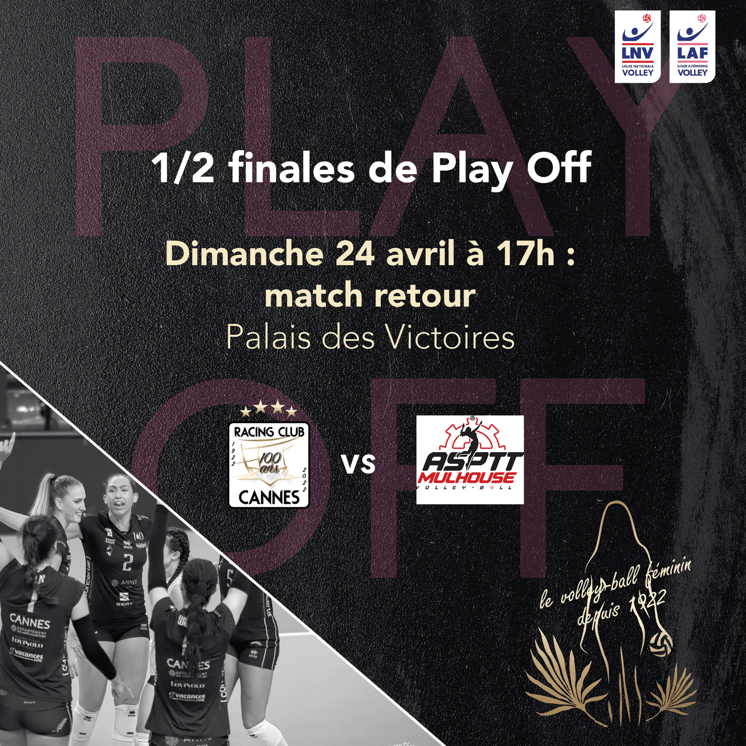 RCC vs ASPTT Mulhouse dimanche 24 avril à 17h au Palais des Victoires