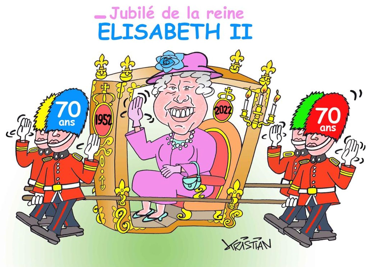 2/06/22 : 70 ans de règne et un jubilé de platine aujourd’hui pour la Reine d’Angleterre