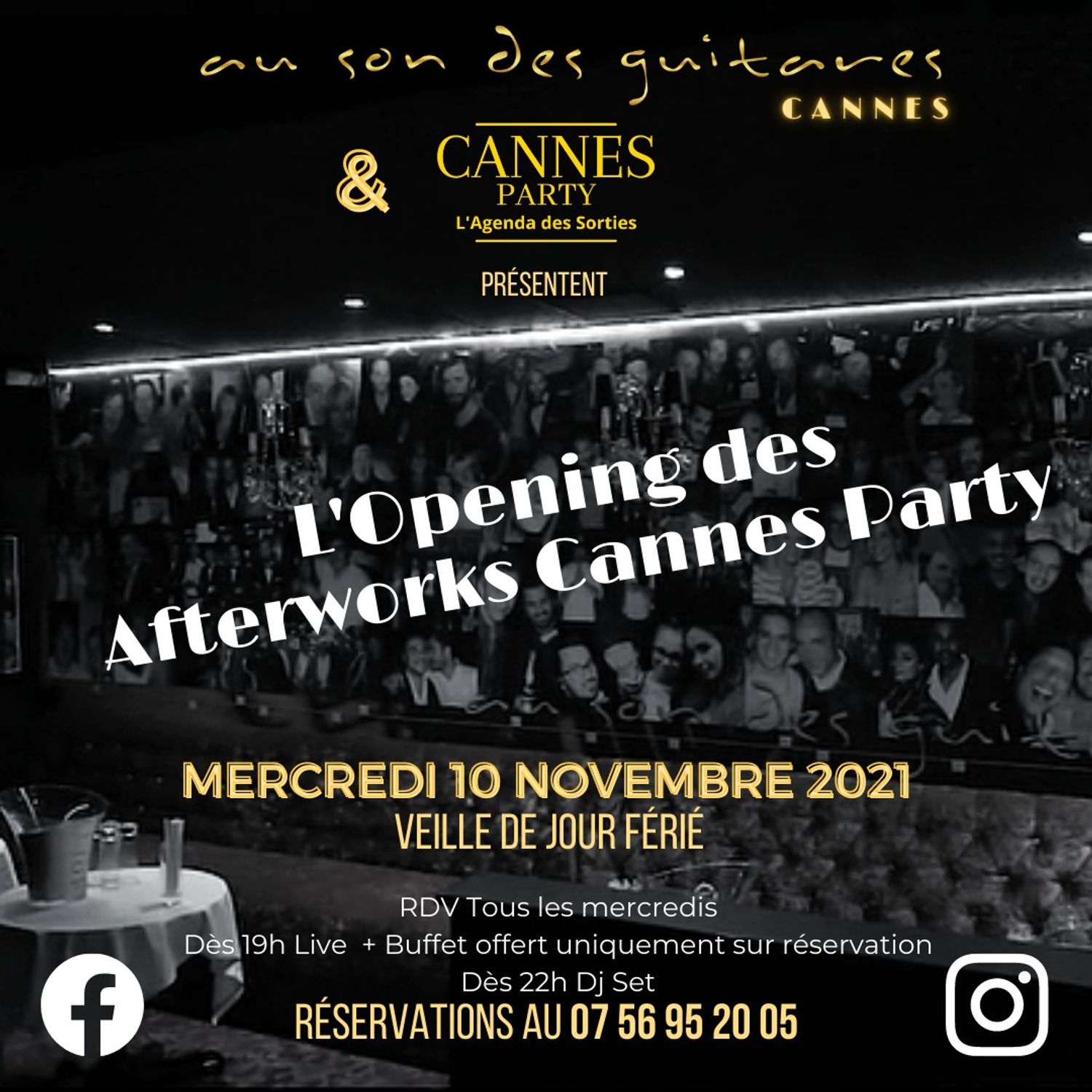 CANNES RADIO PARTENAIRE DE CANNES PARTY AU SON DES GUITARES LE 10/11/21 A CANNES