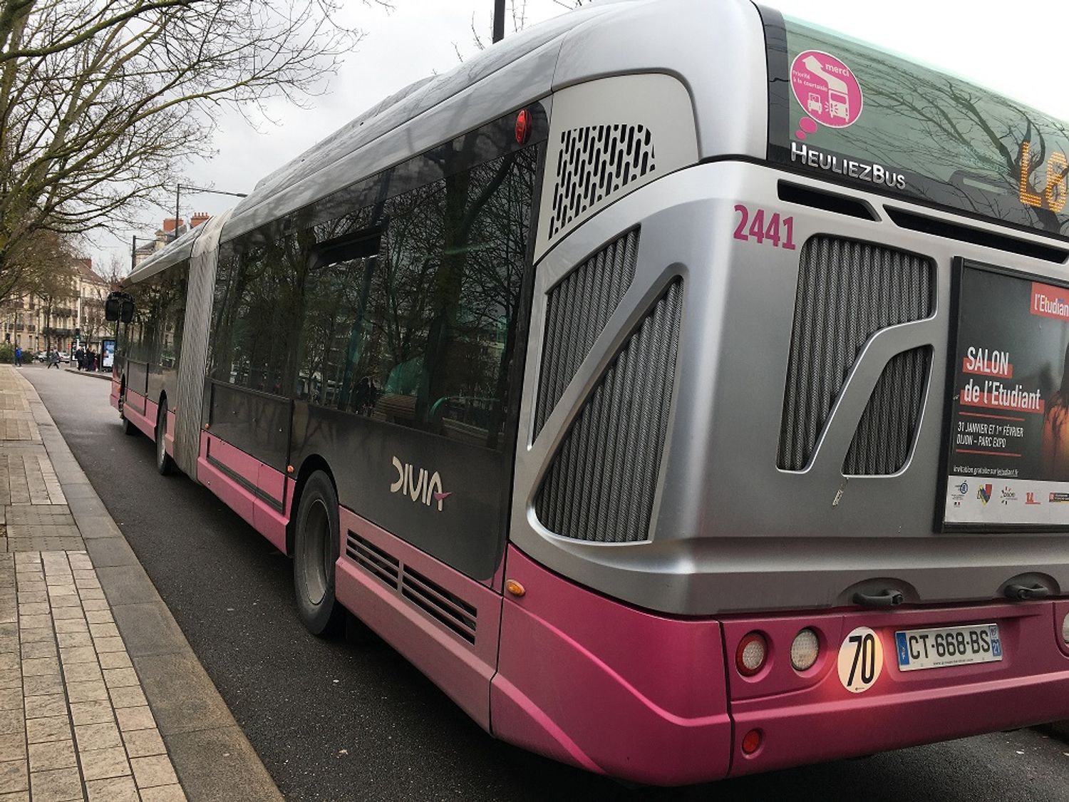 Une ligne de bus Divia déviée à partir de ce jeudi