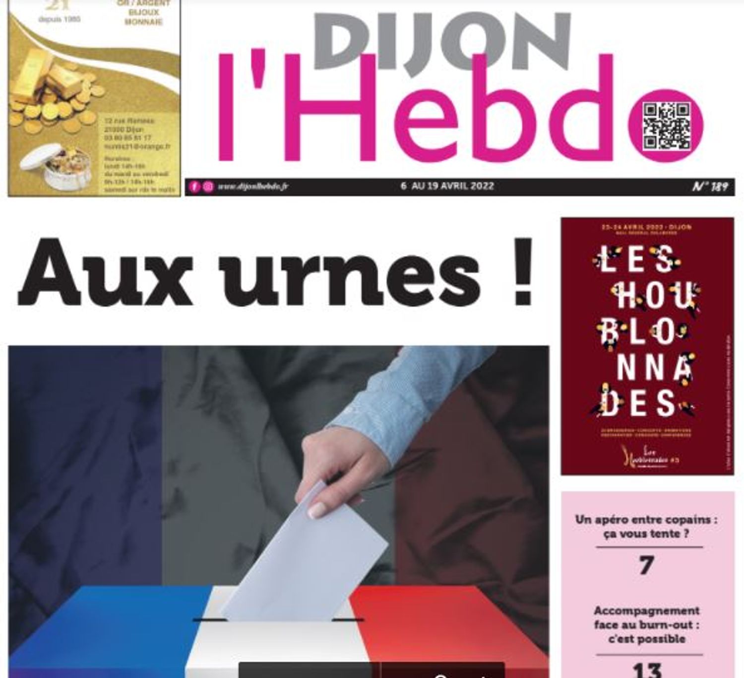 Le nouveau numéro du journal Dijon l’hebdo est paru ce mercredi 