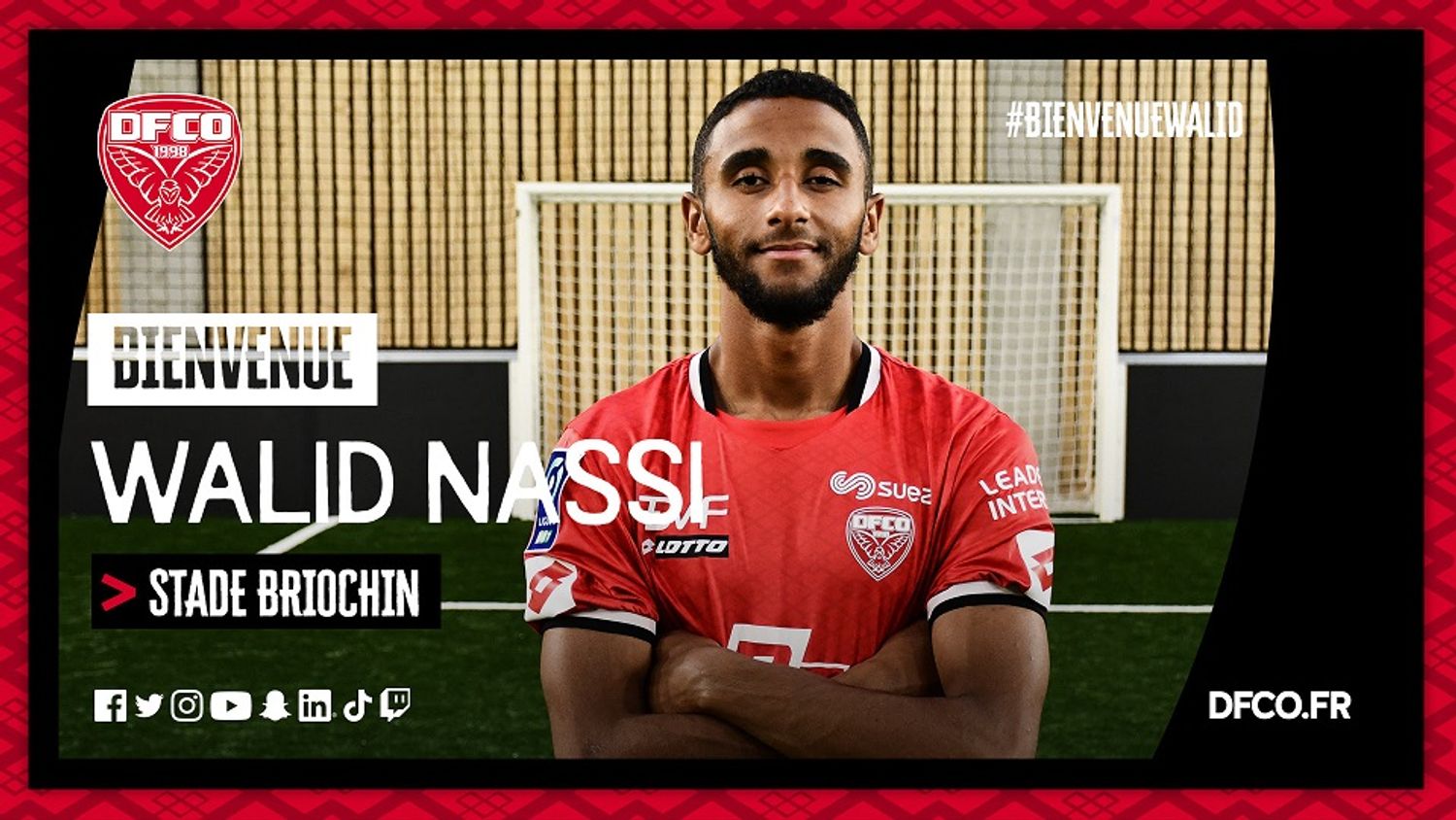 Walid Nassi qui a signé son premier contrat professionnel avec le DFCO