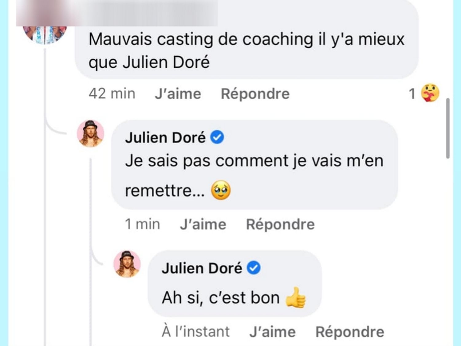Commentaires de Julien Doré