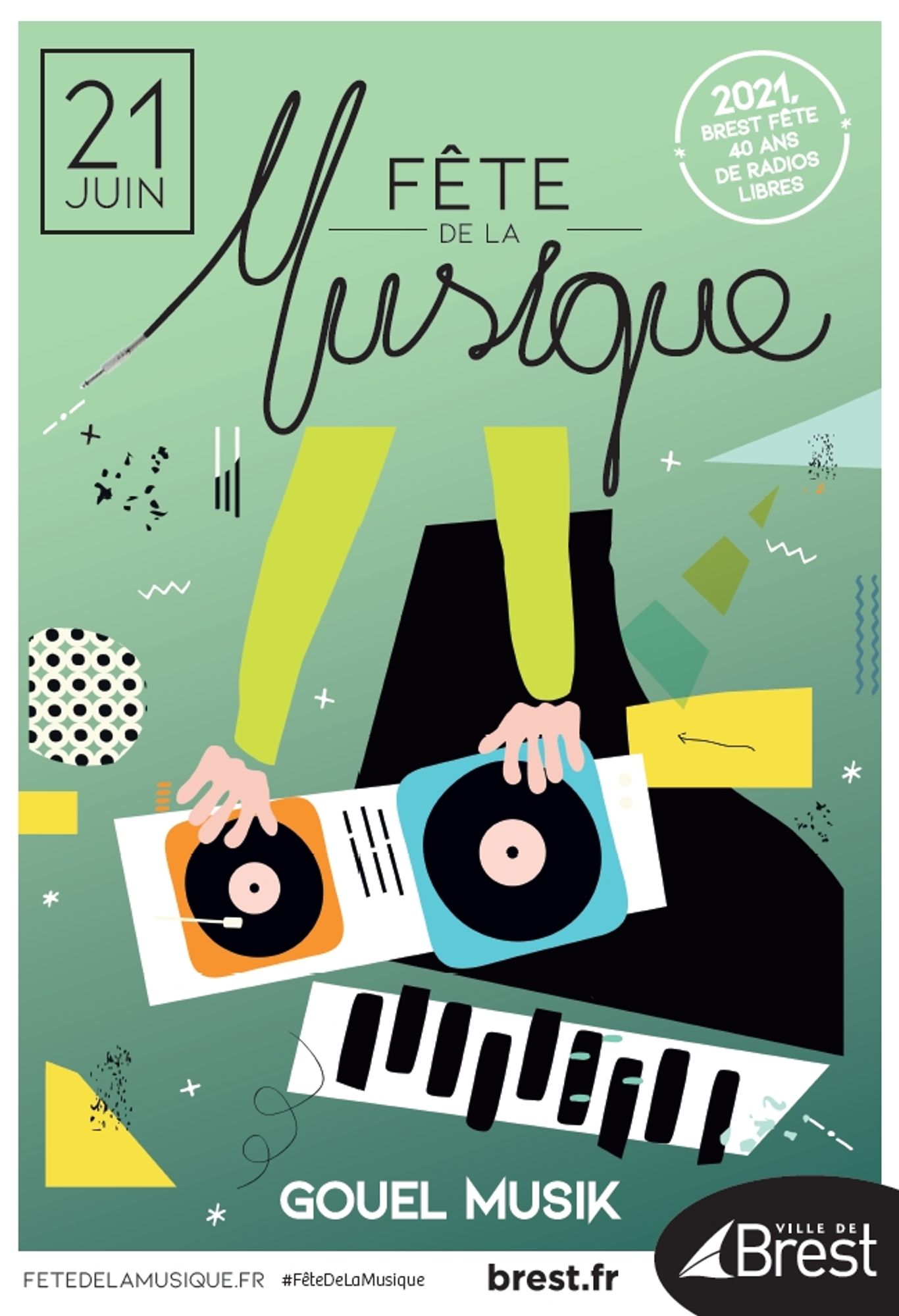 Affiche de la Fête de la Musique 2021 à Brest