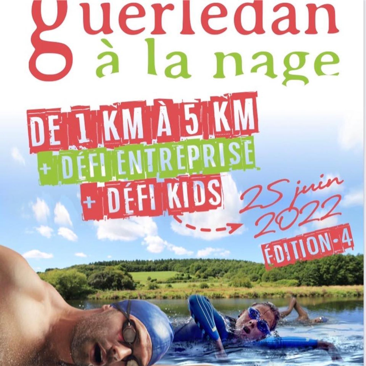 La 4ème édition de Guerlédan le 25 juin à la base de plein aire de Mûr de Bretagne.