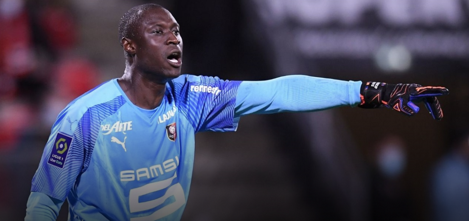 Gomis, le gardien du Stade Rennais, fautif sur l'ouverture du score d'Angers.