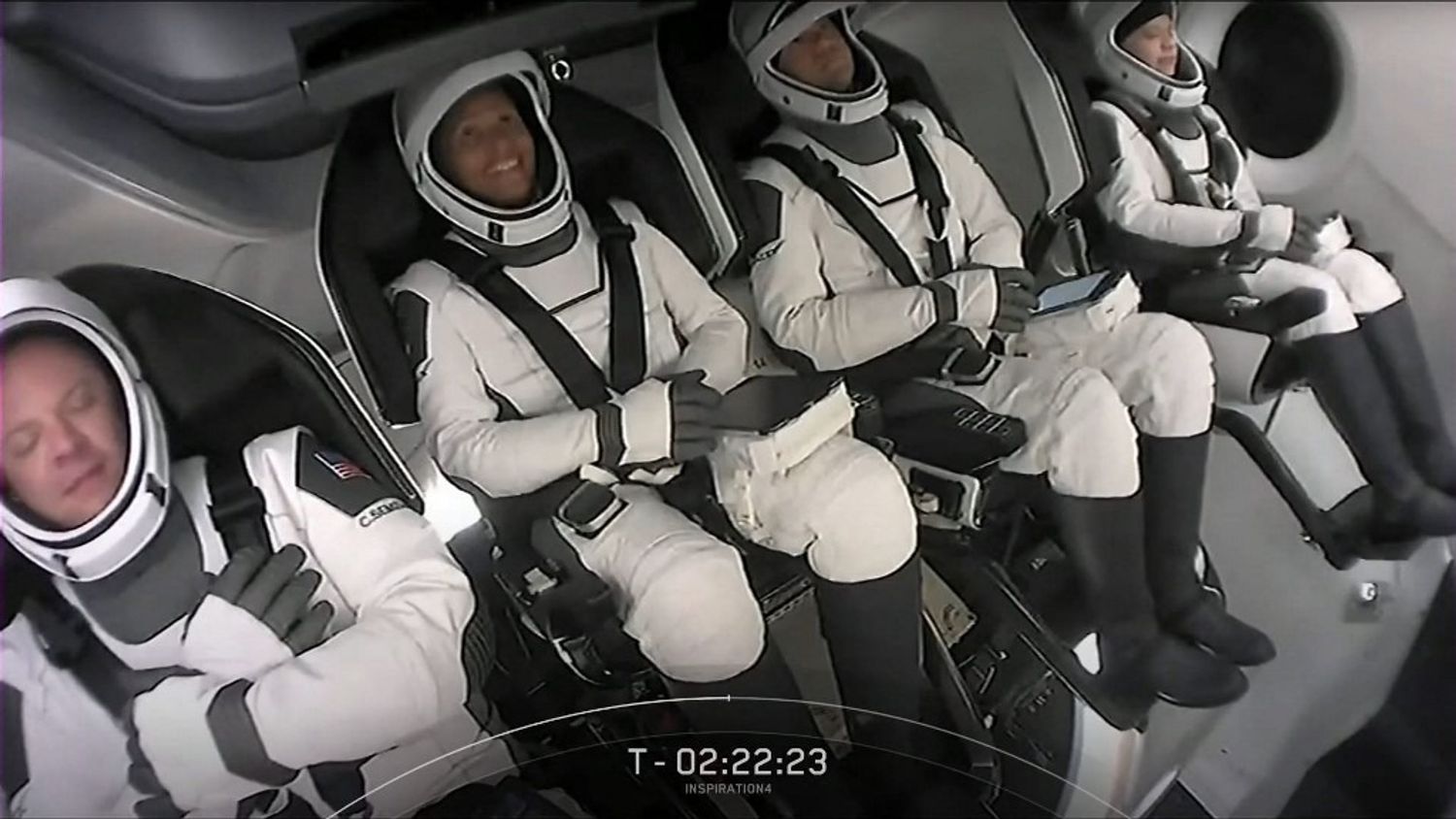 Les quatre premiers touristes spatiaux de l’histoire à bord de Falcon9 de Space X.
