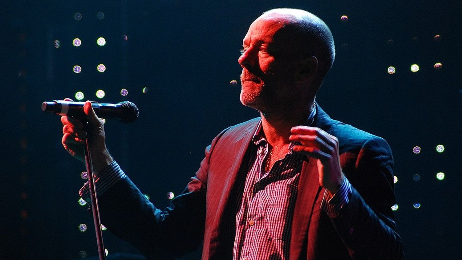Michael Stipe (REM) en concert.