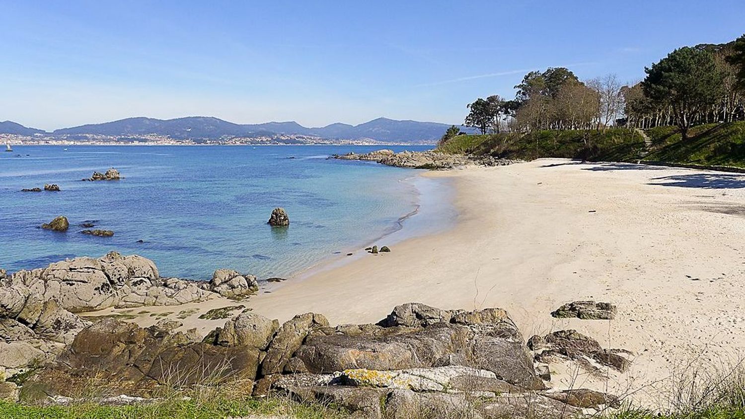 Une plage de Vigo (nord-ouest de l'Espagne).