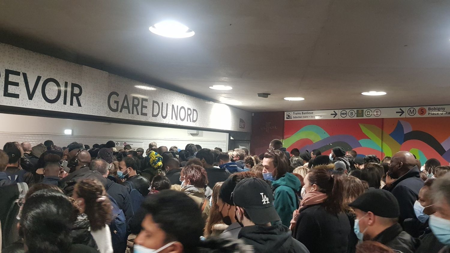 Gare du Nord bondée ce matin