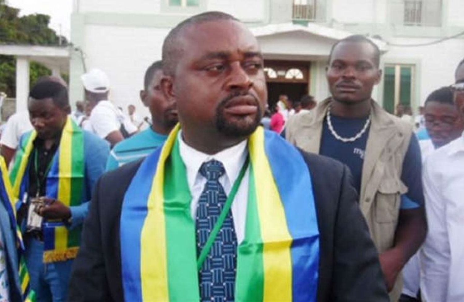 Gerard Ella Nguema, président du Front patriotique gabonais (FPG) et initiateur de la marche