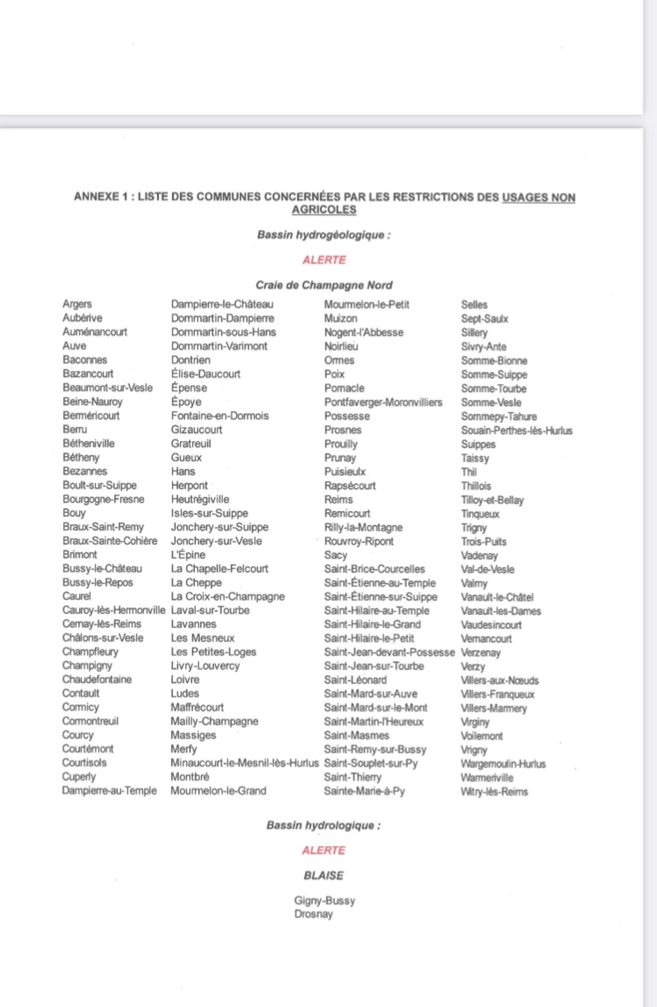 eau restrictions 51