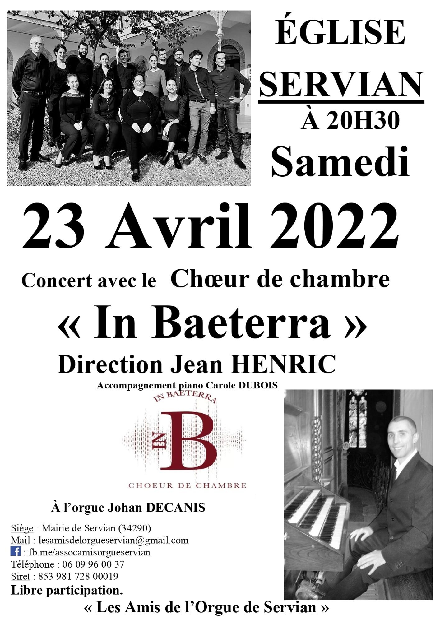Concert des amis de l'orgue de Servian