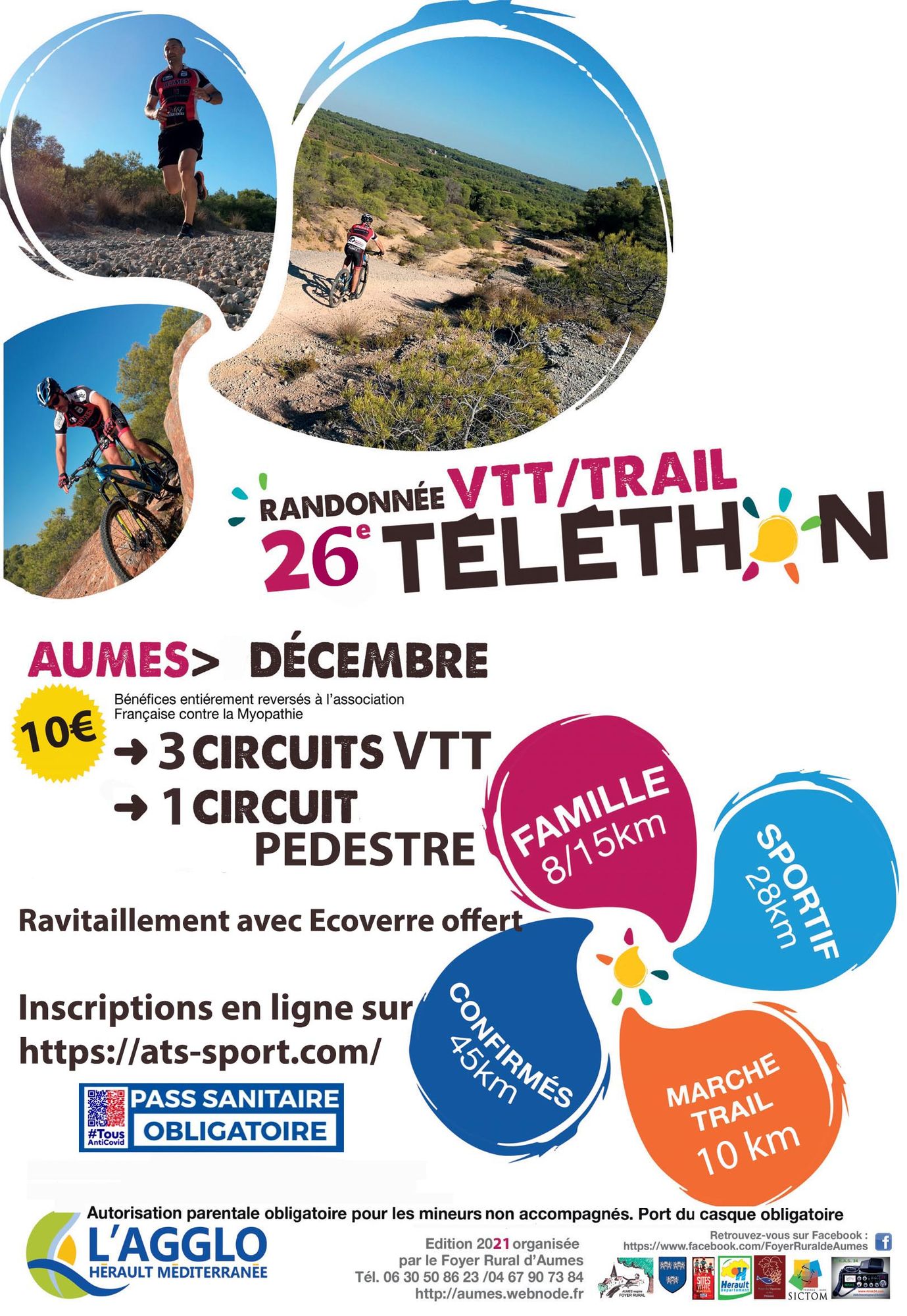 Randonnée VTT trail Aumes
