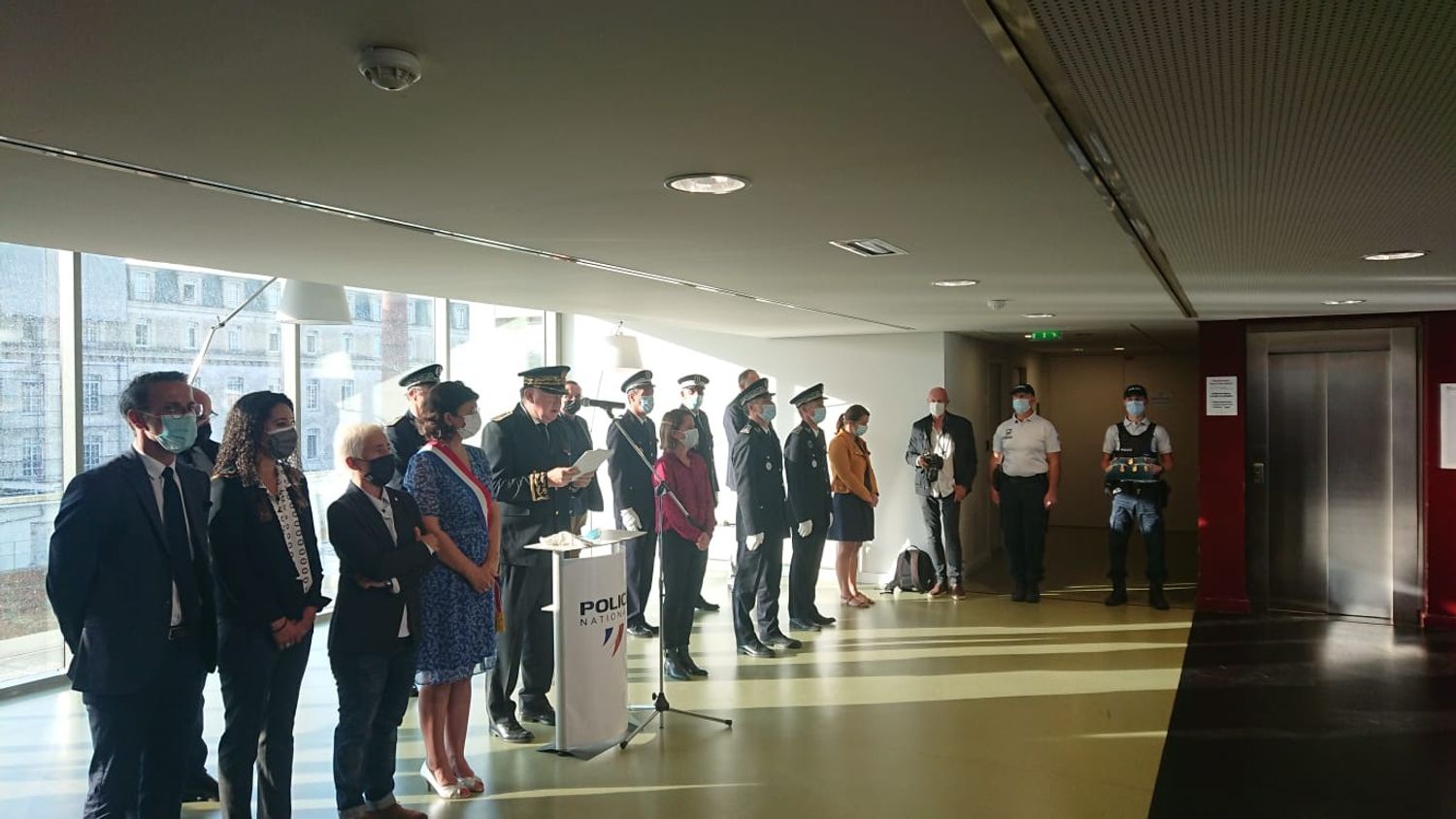 Cérémonie d'accueil des nouveaux policiers à Nantes