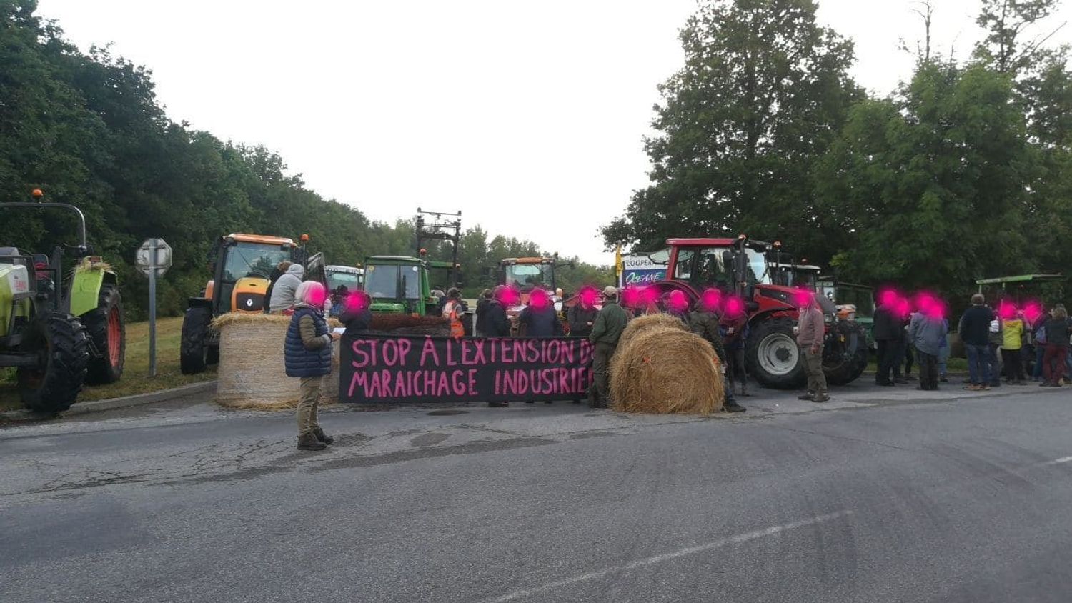 Manifestation d'agriculteurs à la Chevrolière