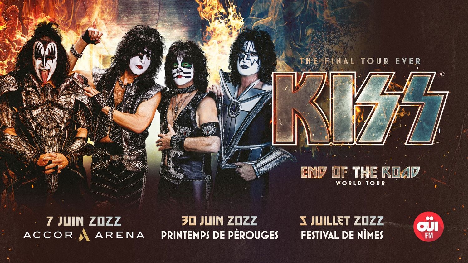 KISS en concert à Paris avec OÜI FM !