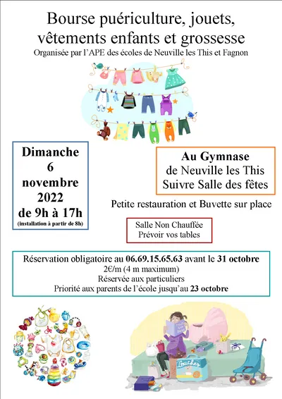 Bouse aux jouets, Puériculture, Vêtements enfants et grossesse