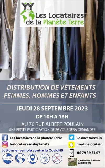 Distribution de vêtements - Charleville-Mézières