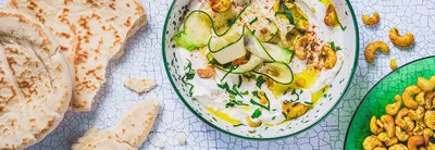 Labneh aux courgettes et noix de cajou grillées