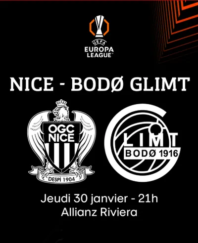 LIGUE EUROPA : GAGNEZ DES PLACES POUR LE MATCH OGC NICE VS FK BODO/GLIMT A NICE