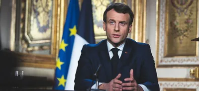 Emmanuel Macron en mars 2020 à l'Elysée
