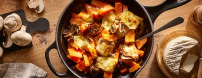 Gratin de champignons et butternut au St Félicien