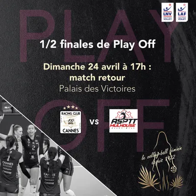  RCC vs ASPTT Mulhouse dimanche 24 avril à 17h au Palais des Victoires