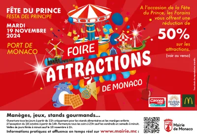 PARTENARIAT CANNES RADIO : LA FOIRE ATTRACRIONS DE MONACO