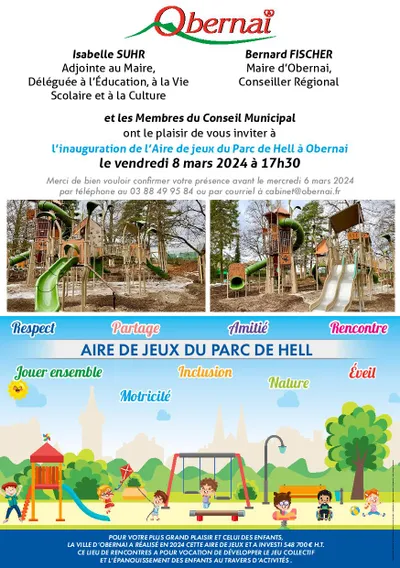 Inauguration Aire de jeux Parc de Hell