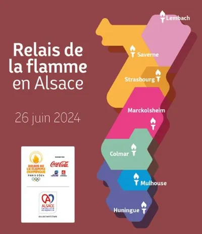 La flamme olympique en Alsace