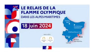 Relais de la flamme olympique dans les Alpes Maritimes