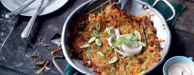 Rösti de pommes de terre et légumes