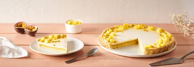 Panna cotta mangue-passion en tarte