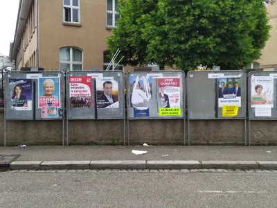 Panneaux électoraux régionales 2021 Strasbourg Cronenbourg