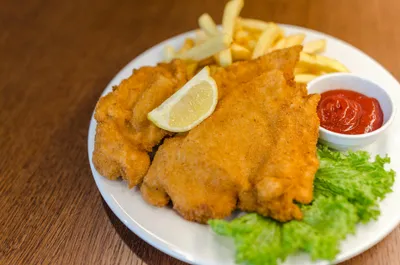 Filet d'églefin frit