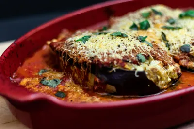 Aubergines farcies gratinées