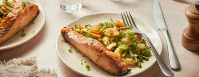 Saumon mariné et grillé