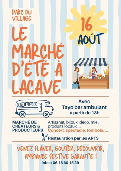 Le Marché d'été à Lacave