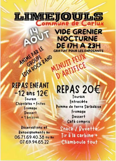 Carlux (24) : Vide grenier nocturne 
