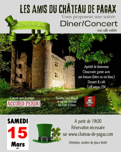 Flagnac (12) : Dîner/Concert au Château de Pagax