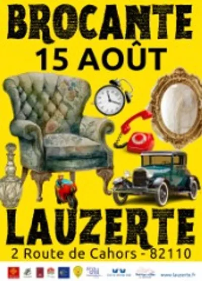 Lauzerte (82) : Brocante du 15 Août 