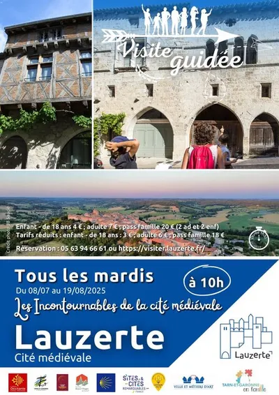 Lauzerte (82) : Visite guidée : les Incontournables de la cité médiévale