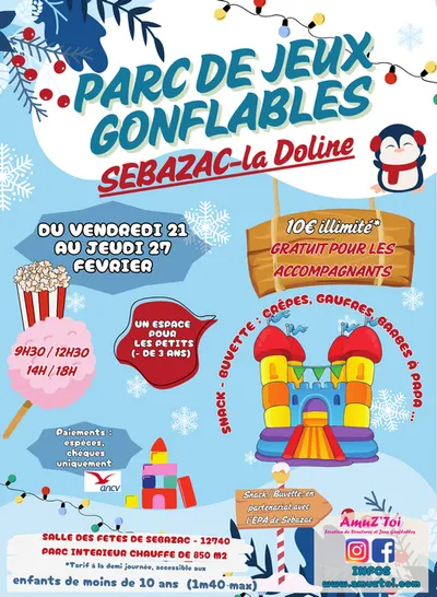 Sebazac Concoures (12) : Parc de jeux gonflables AmuZ'Toi à la Doline de Sébazac