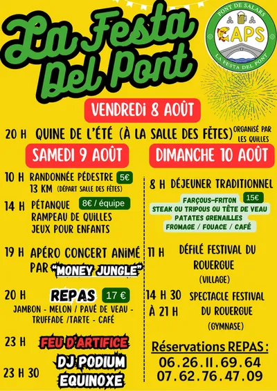 Pont-de-Salars (12) : Festa del Pont 8/9 & 10 août 