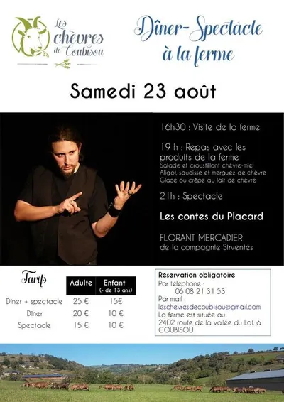 Coubisou (12) : Diner spectacle à la ferme