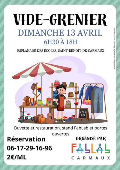 Saint-Benoît-de-Carmaux (81) : Vide-grenier du FabLab