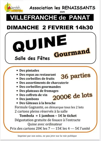 Villefranche de panât (12) : Quine gourmand 