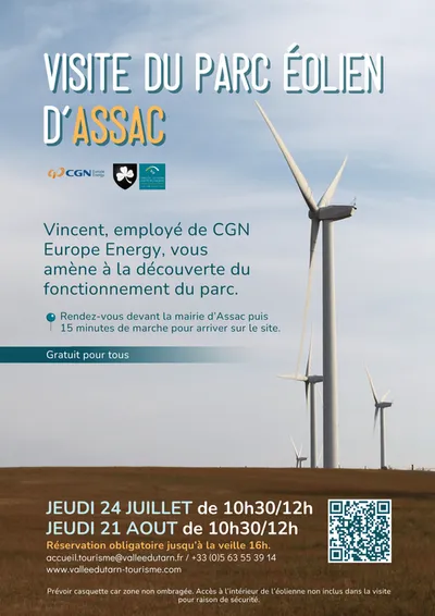 Affiche visite parc éolien Assac